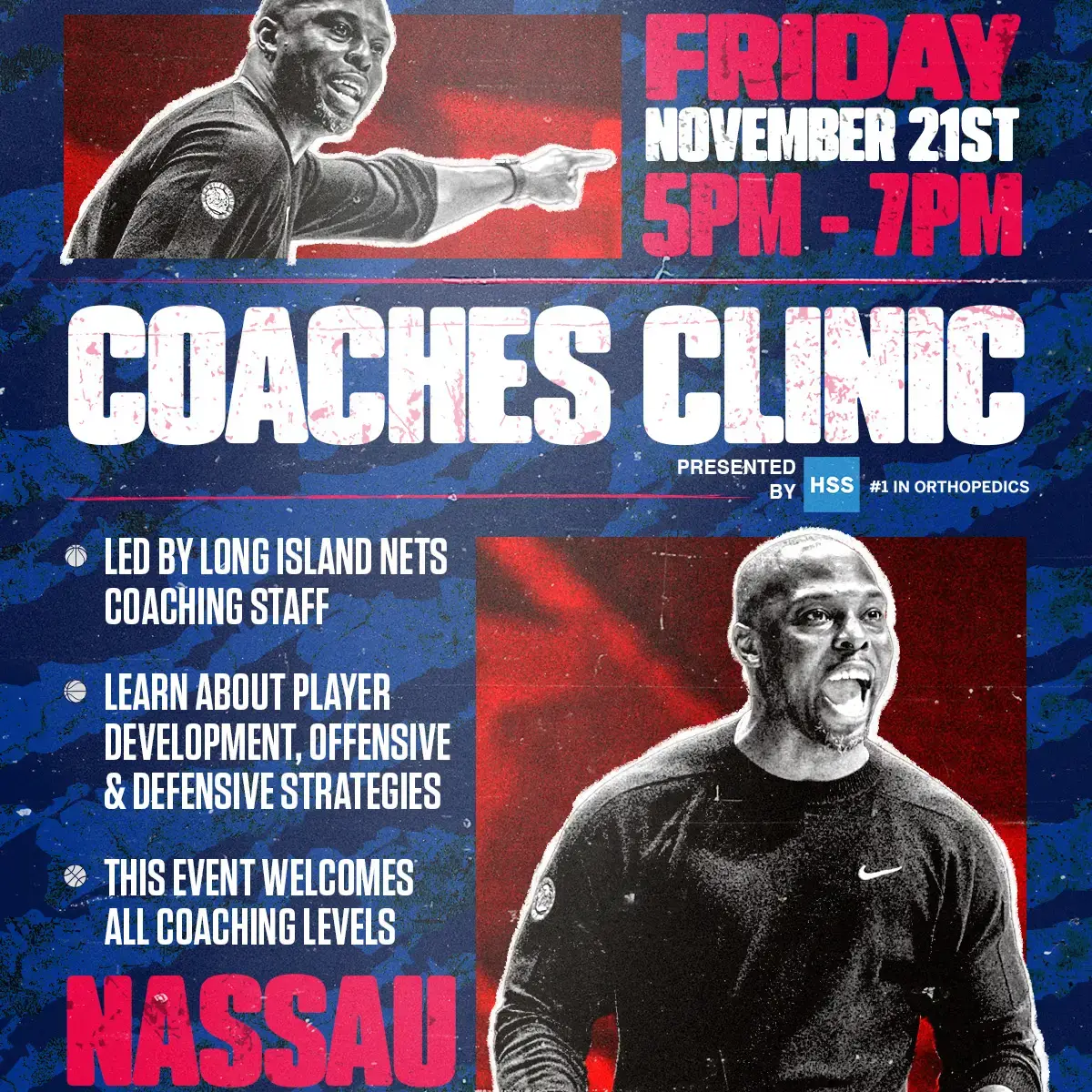 Long Island Nets Coaches Clinic presented by HSS